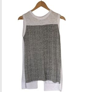OAK + Fort Split Back White & Grey Tank in Great Condition